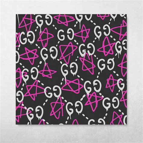 gucci ghost pattern canvas